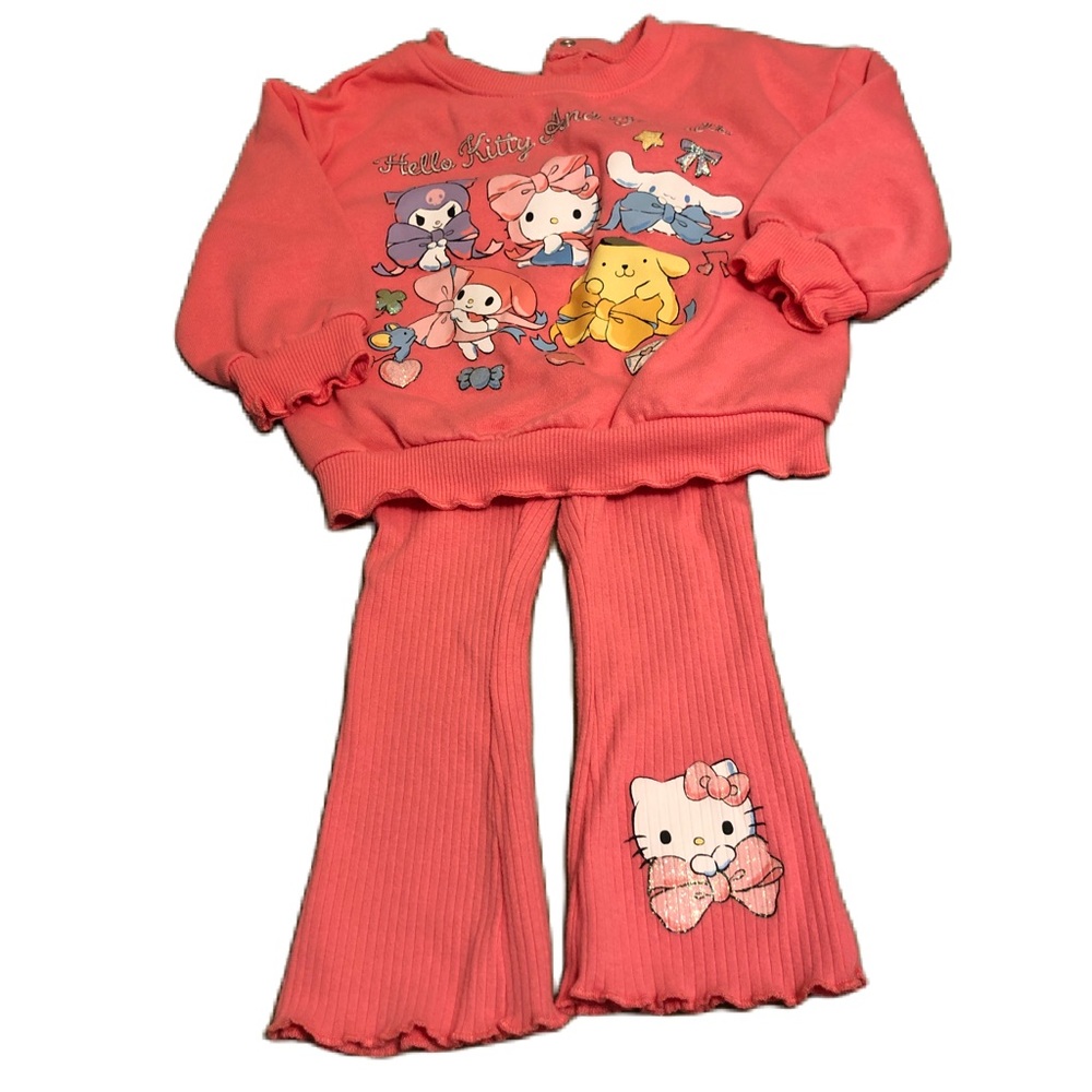 Hello Kitty Pink Sweatshirt and Pants Set Baby Size 18M